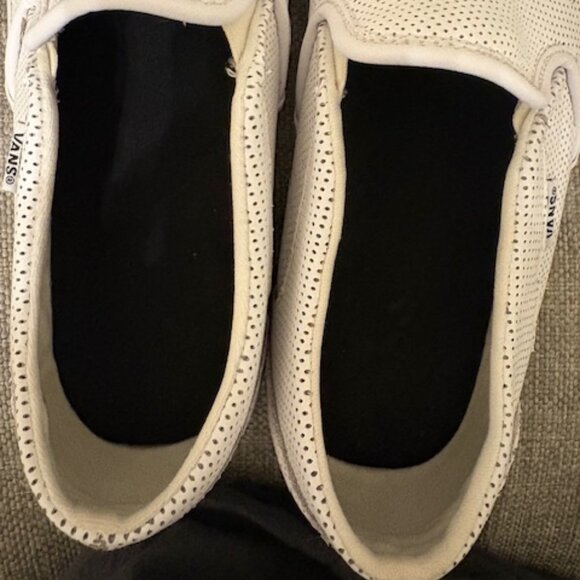 Classic Vans White Slip-Ons Size 9.5M - Picture 7 of 8